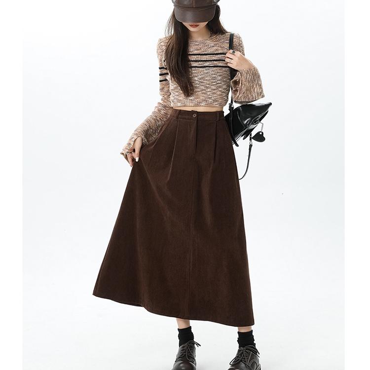 A-Line Skirt Midi - plus Size 300 Pou Korean Sle