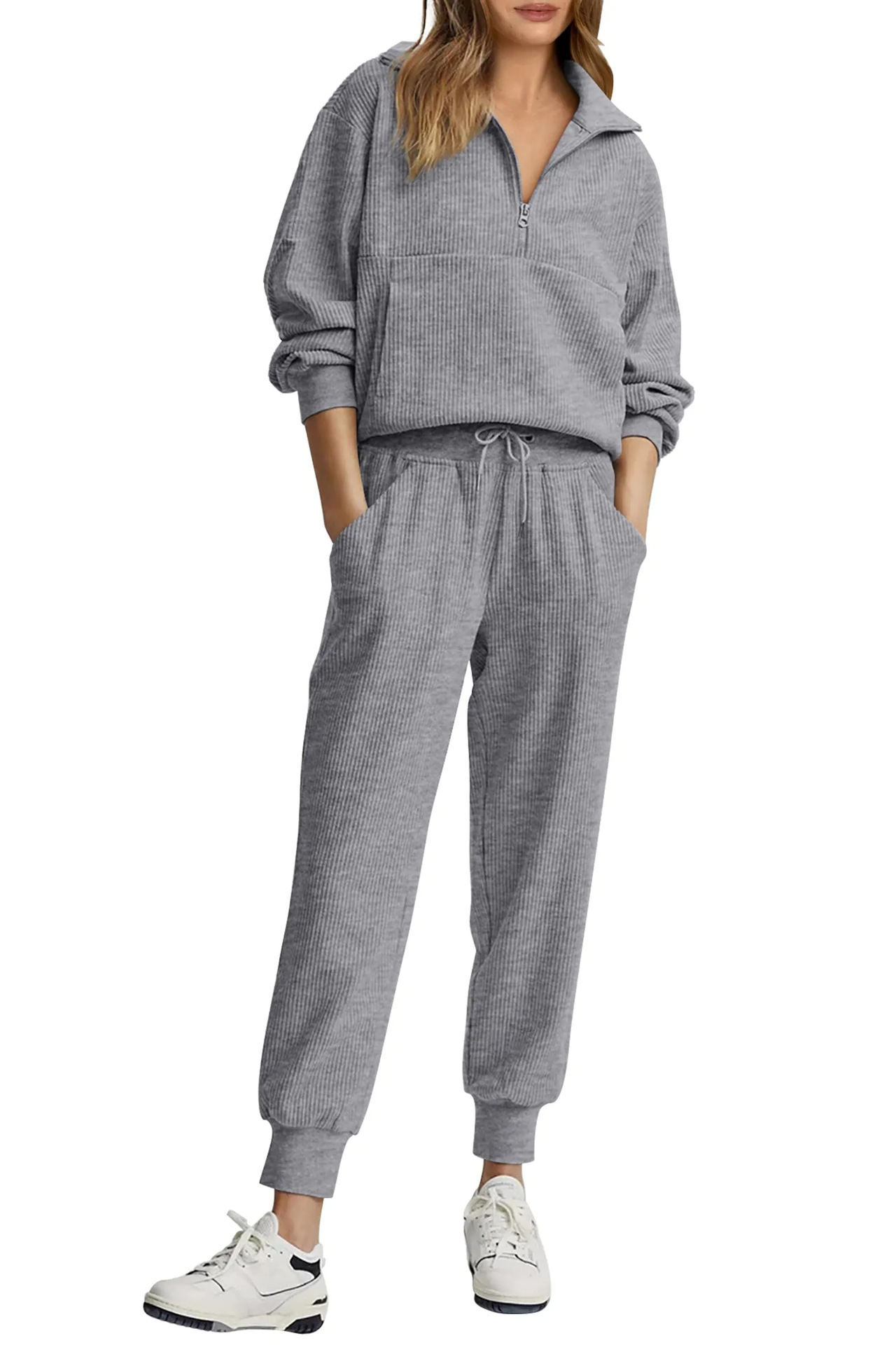 Women'S Fashion Quarter Zip - Amazon Independent Station Euro-American Cross-border Women's