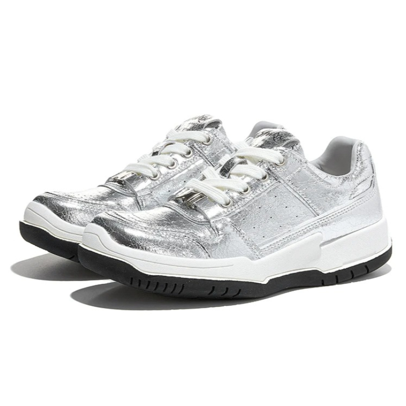 Sneakers Fashion Women - Novelty Metalized Pattern Design Sneakers Women