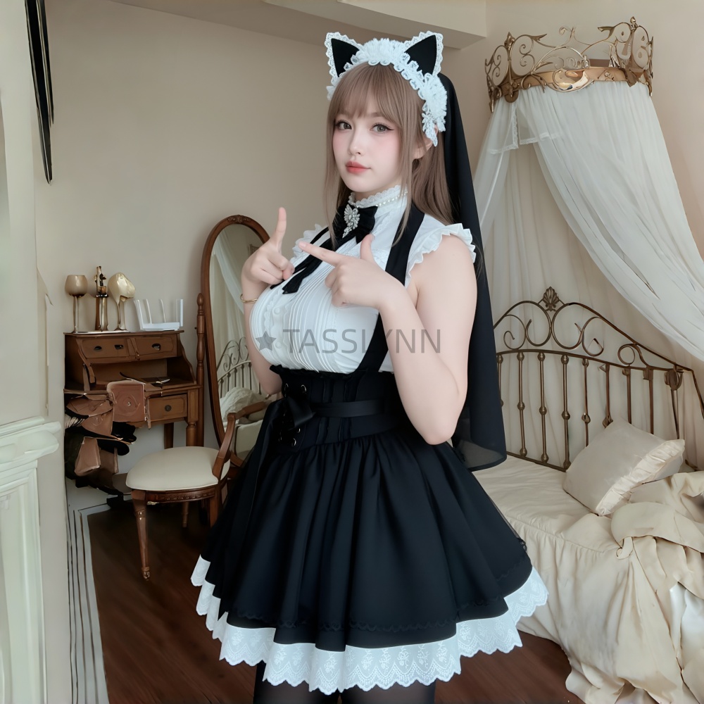Cat Ear Nun Maid Dress Women's - огляд і ціна Women'S Fashion Kilt