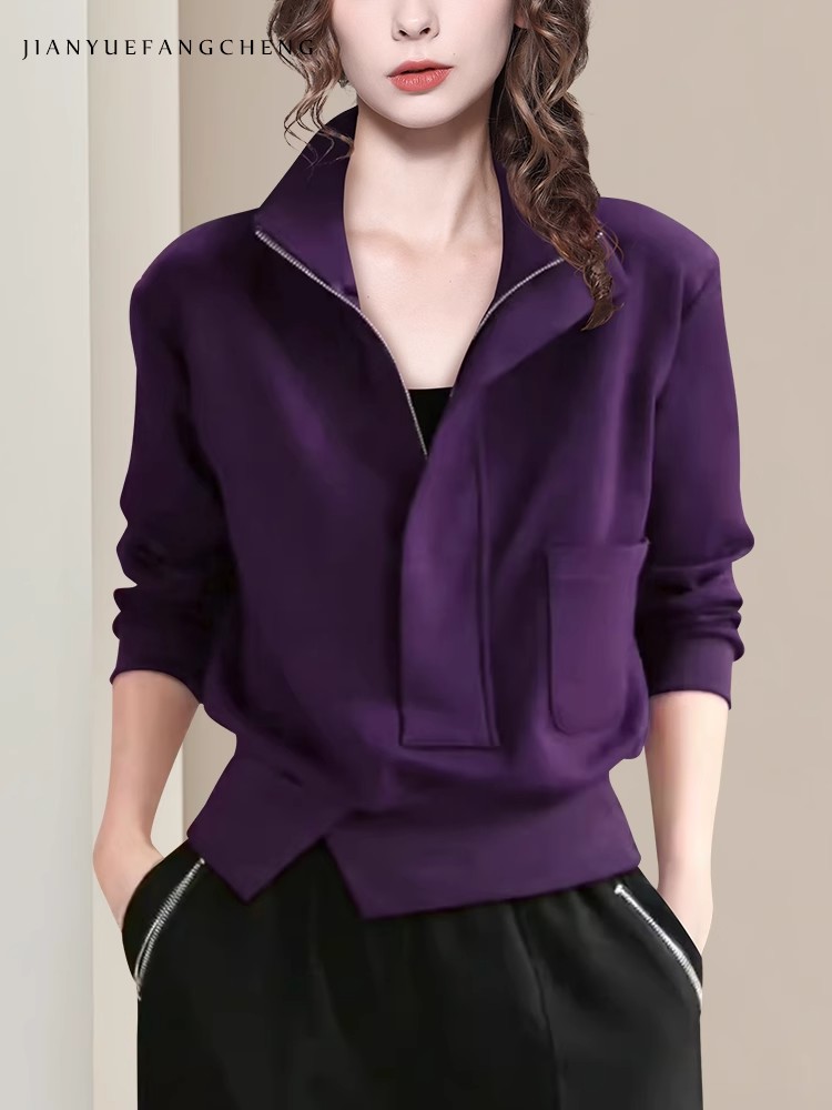 Women Knit Sweatshirts Half Zi - огляд і ціна Women'S Fashion Quarter Zip