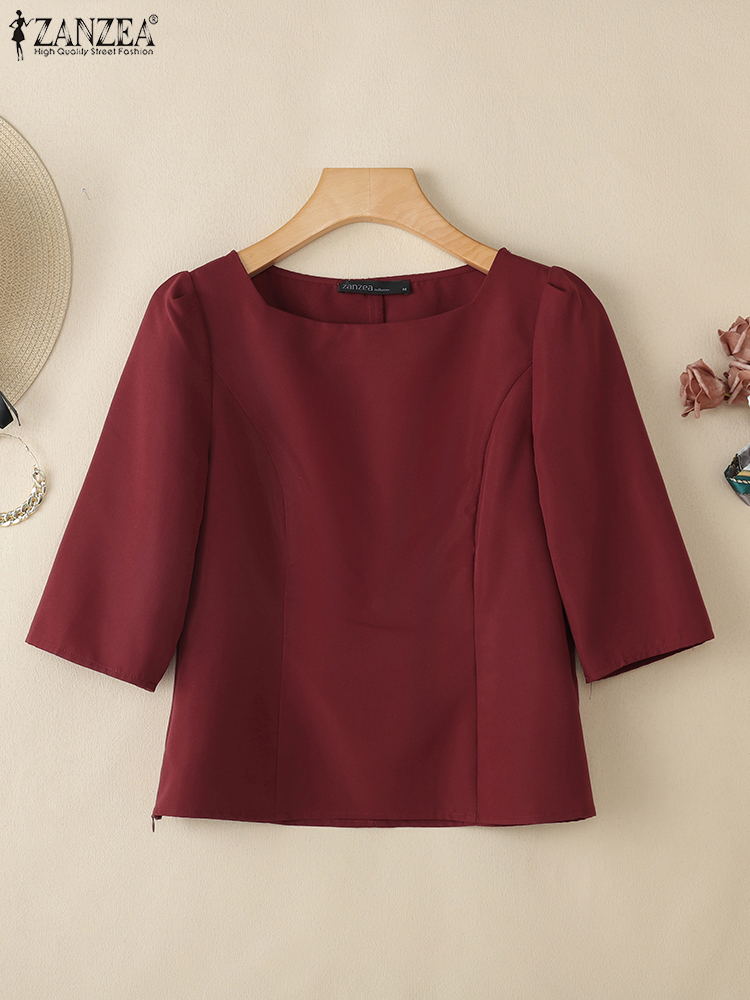 ZANZEA Elegant Womens Blouses  - огляд і ціна Women'S Fashion Quarter Zip