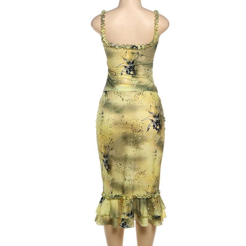 Women's Dress 2 Piece Floral P - огляд і ціна V Neck Cami Top