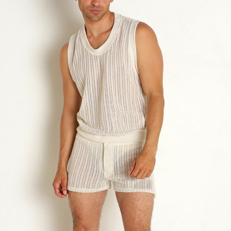 2026 Summer Men's 2Pcs Casual  - огляд і ціна V Neck Cami Top