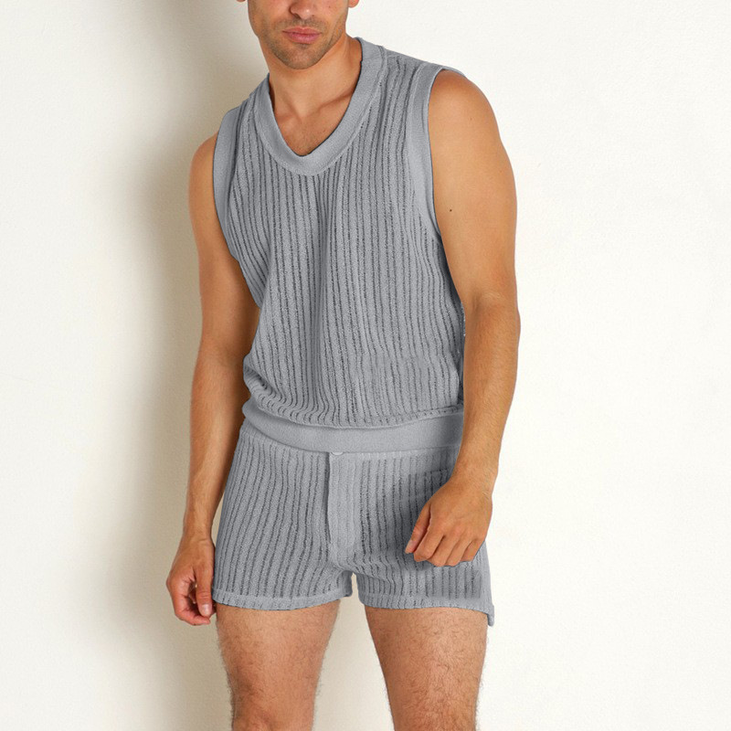 2026 Summer Men's 2Pcs Casual  - огляд і ціна V Neck Cami Top