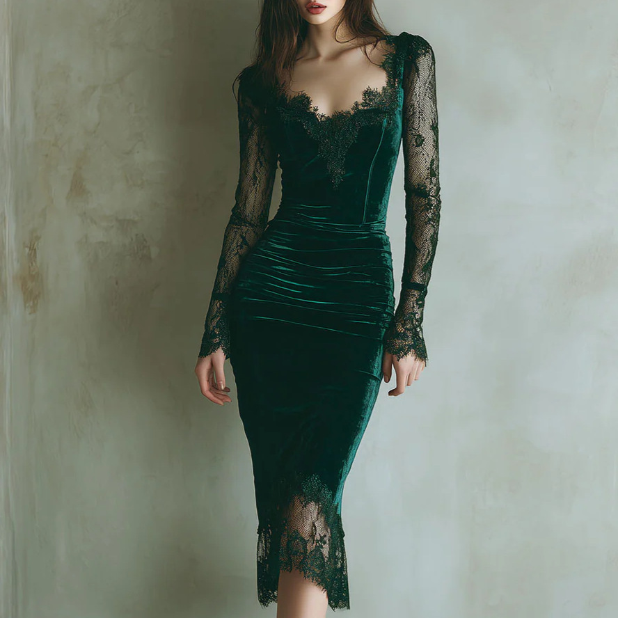 Elegant Lace Embroidery Velvet - огляд і ціна Women'S Fashion Quarter Zip