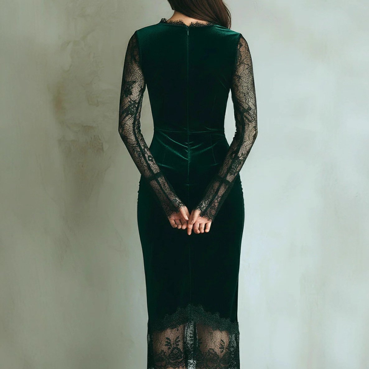 Elegant Lace Embroidery Velvet - огляд і ціна Women'S Fashion Quarter Zip