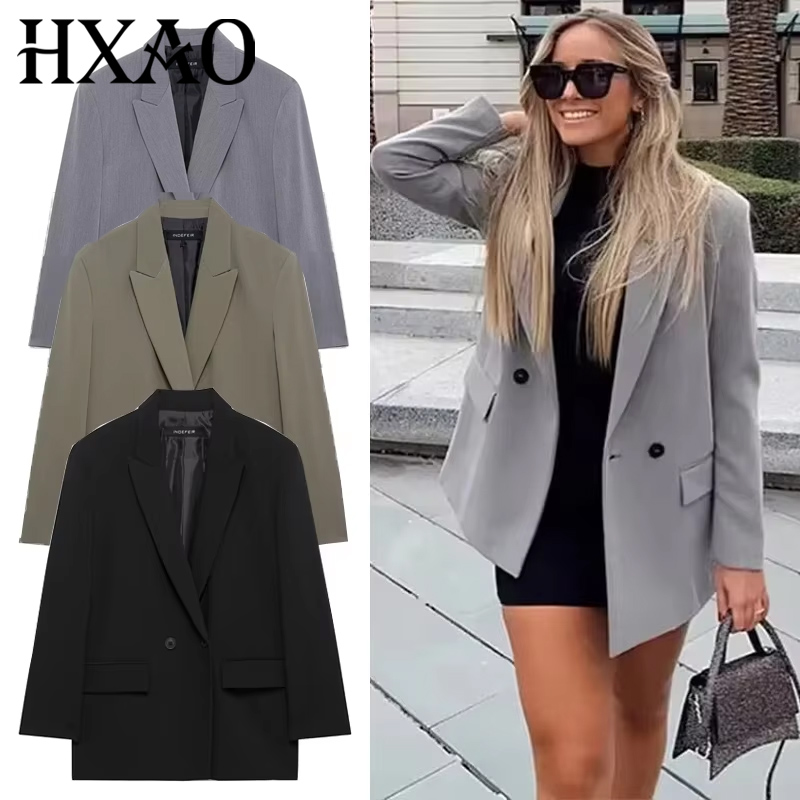 HXAO Blazers For Women Black G - огляд і ціна Blazer Women Oversized