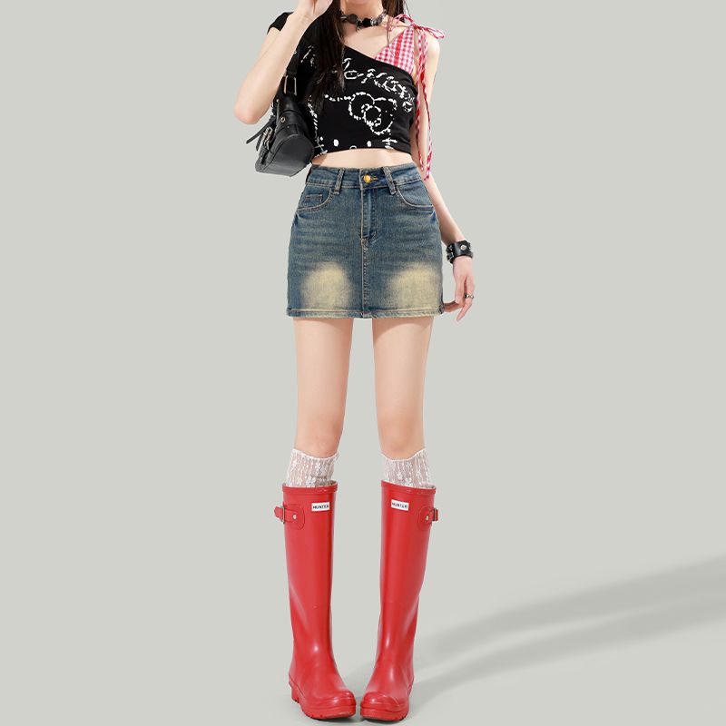 Retro Denim Women's Spring & S - огляд і ціна A-Line Skirt Midi