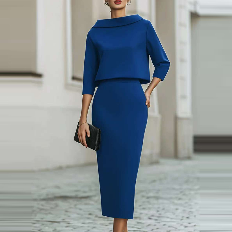 Solid Slim Half Skirts Sets Te - огляд і ціна Women'S Fashion Quarter Zip
