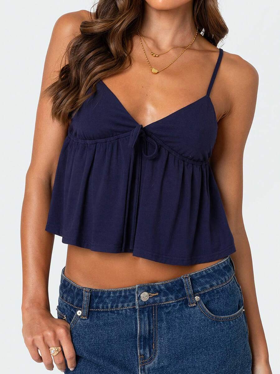Womens Flowy Babydoll Cami Top - огляд і ціна V Neck Cami Top