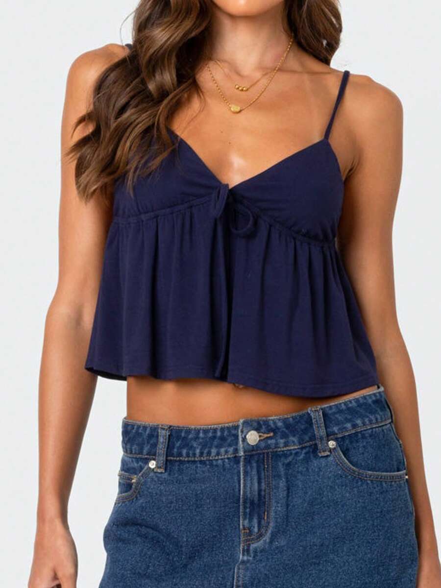 Womens Flowy Babydoll Cami Top - огляд і ціна V Neck Cami Top