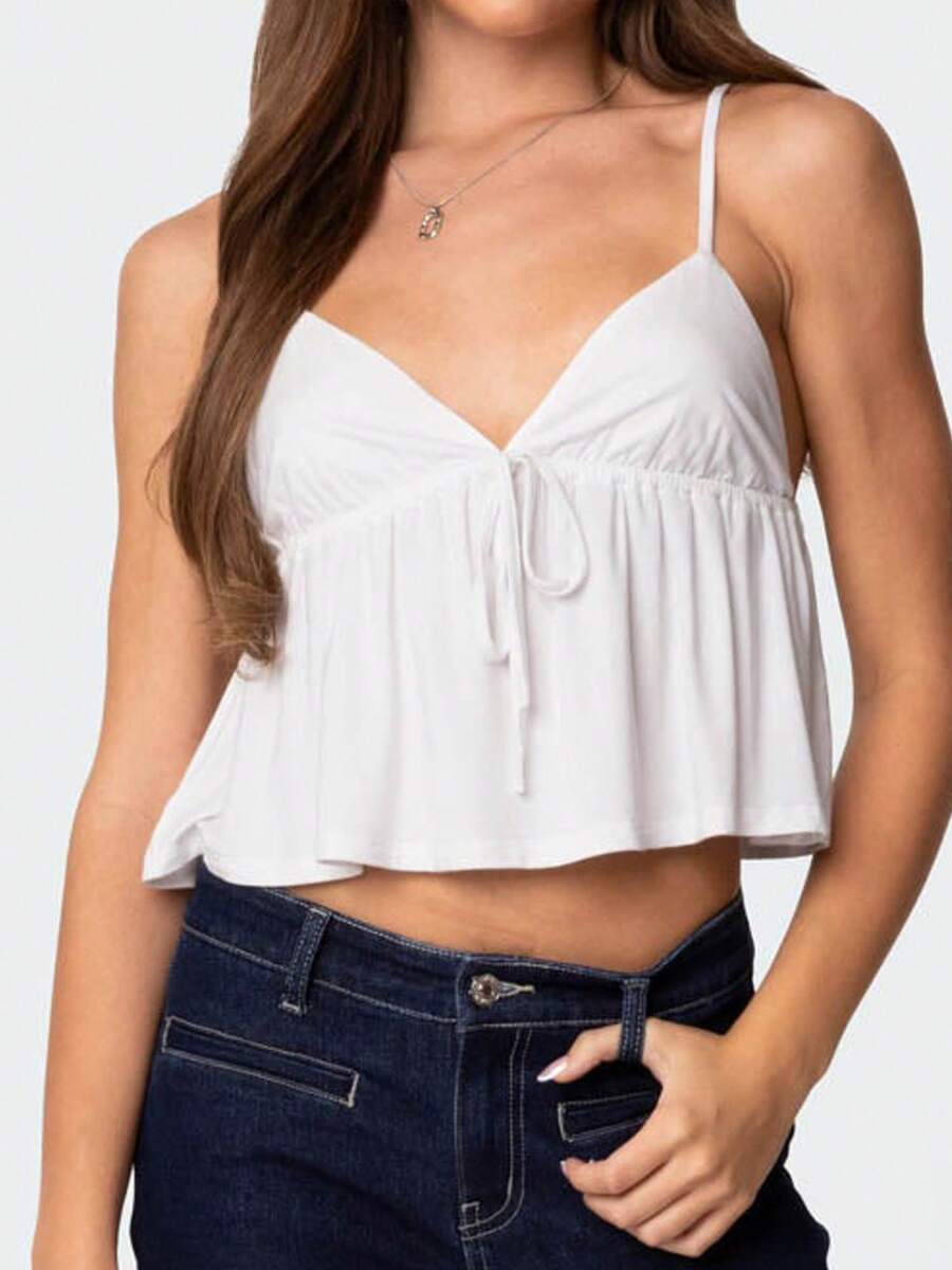 Womens Flowy Babydoll Cami Top - огляд і ціна V Neck Cami Top