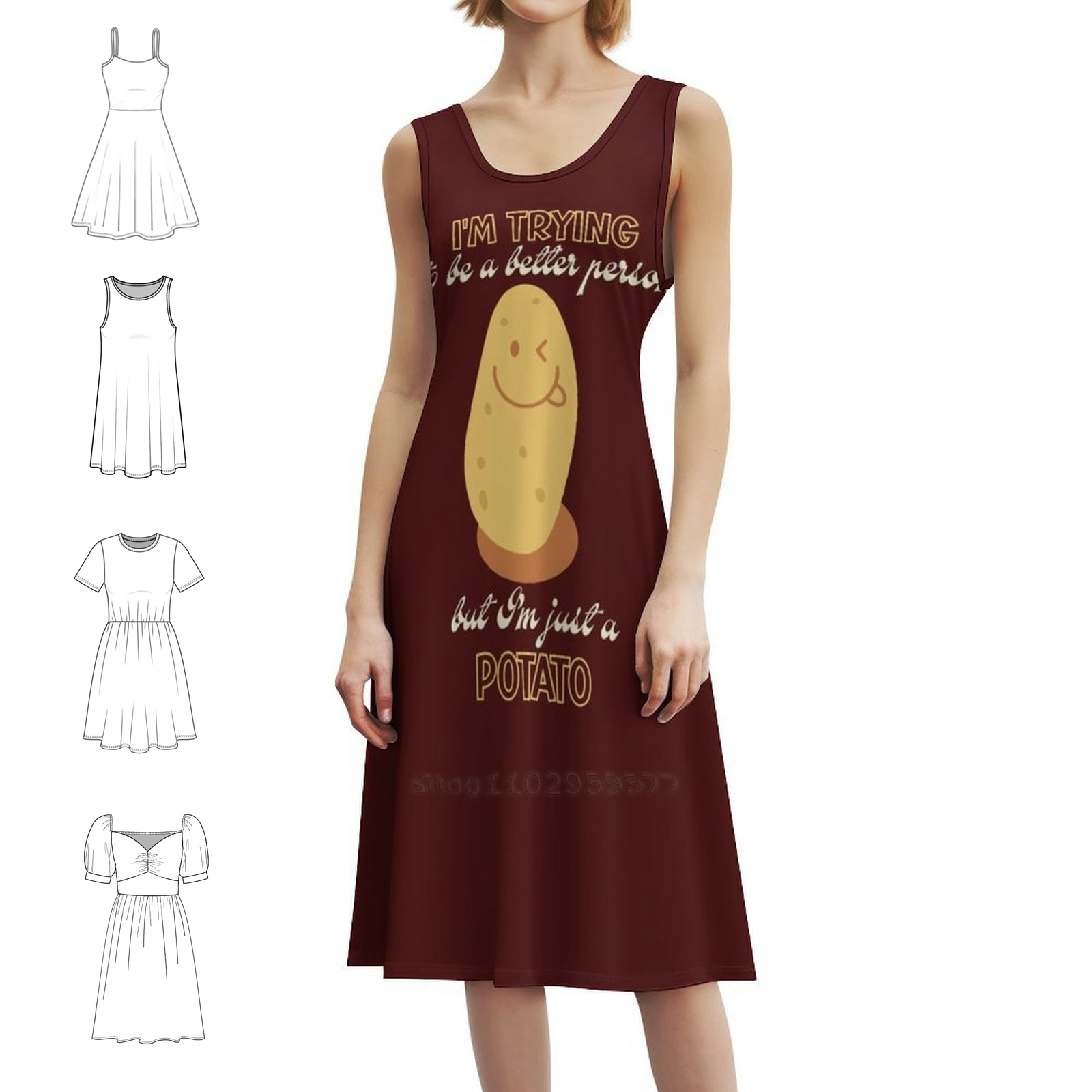 Im Trying To Be A Better Perso - огляд і ціна Smocked Dress Women