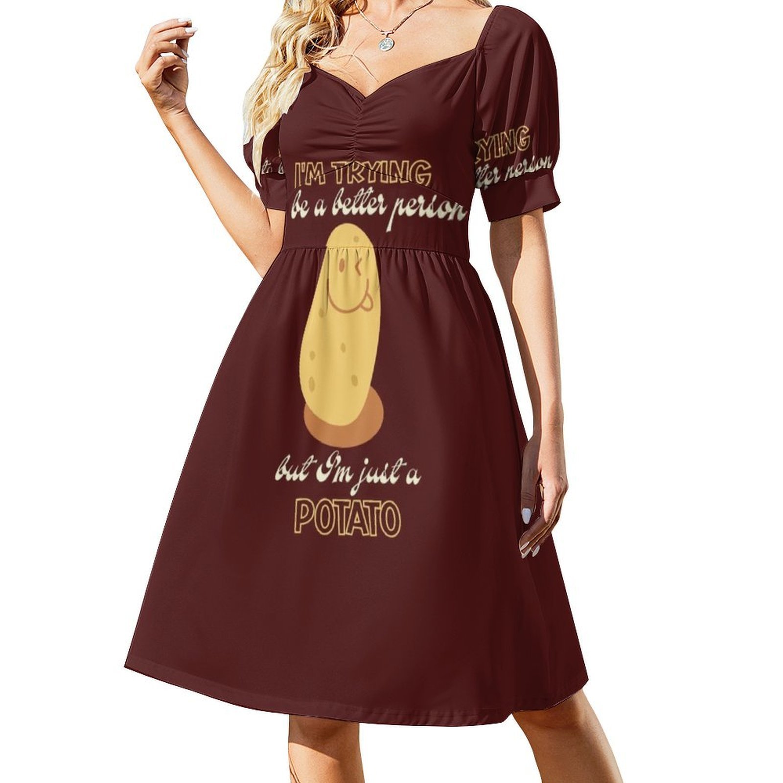 Im Trying To Be A Better Perso - огляд і ціна Smocked Dress Women
