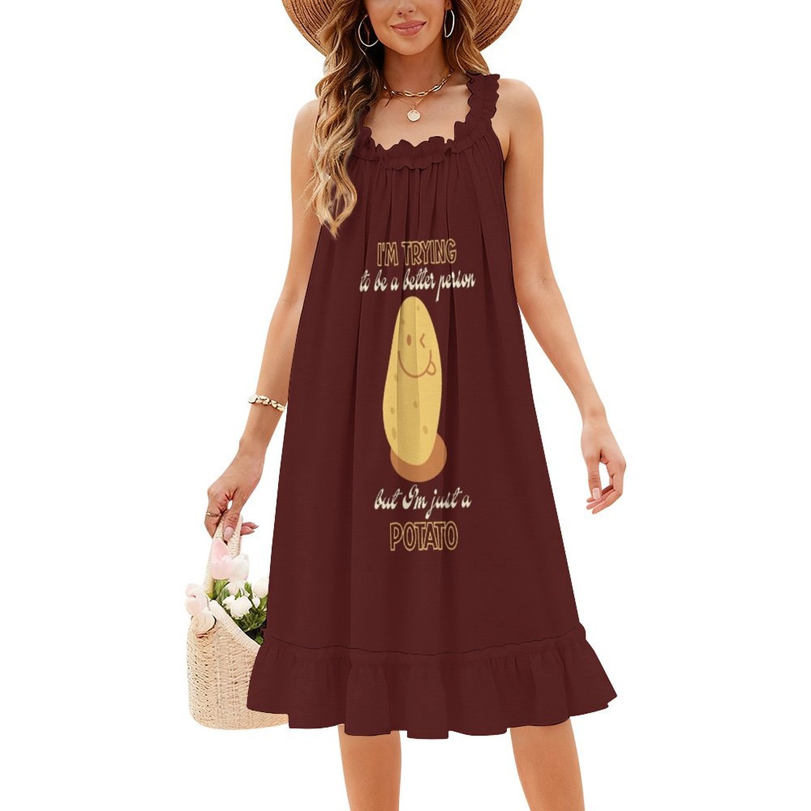 Im Trying To Be A Better Perso - огляд і ціна Smocked Dress Women