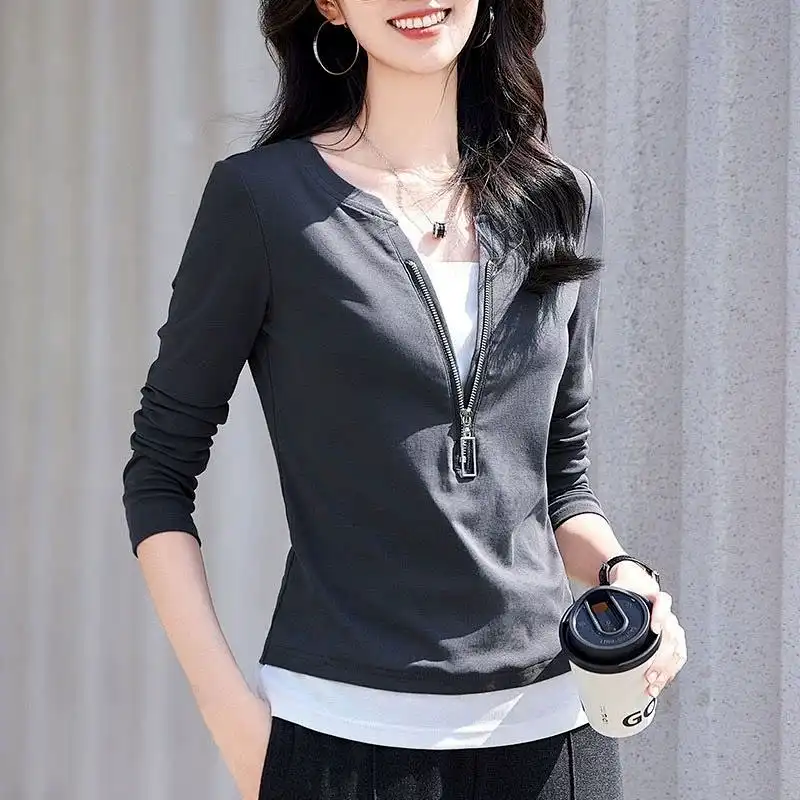 Women's Fashion V-Neck Zip Lon - огляд і ціна Women'S Fashion Quarter Zip