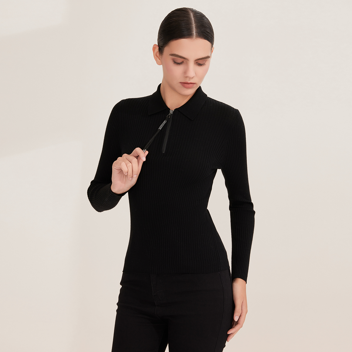 BY4521226 Women's 100% Wool Ri - огляд і ціна Women'S Fashion Quarter Zip
