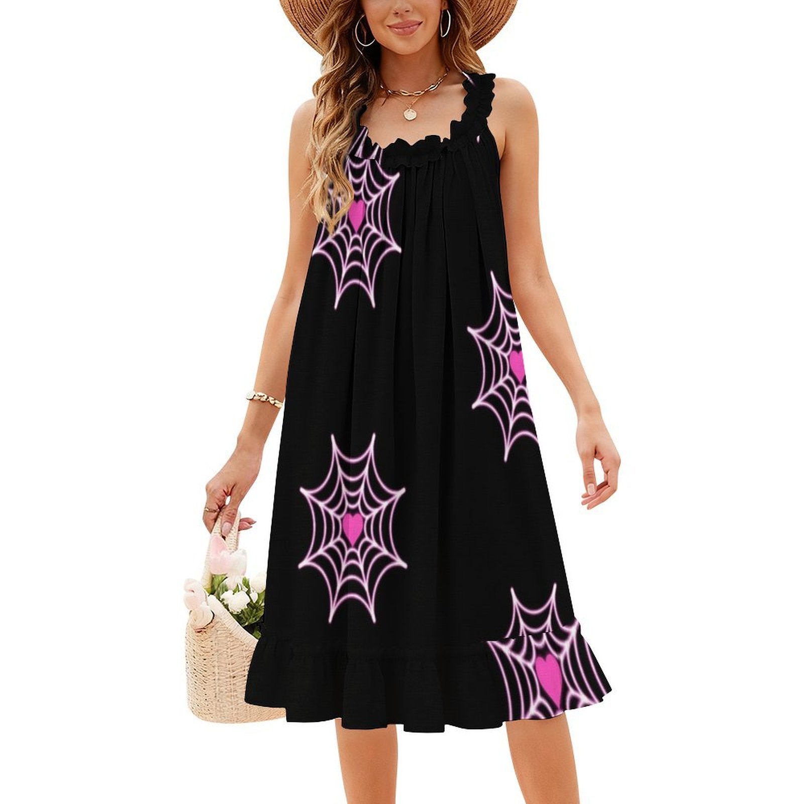 Spidey Pink Web Spider Ghost W - огляд і ціна Smocked Dress Women