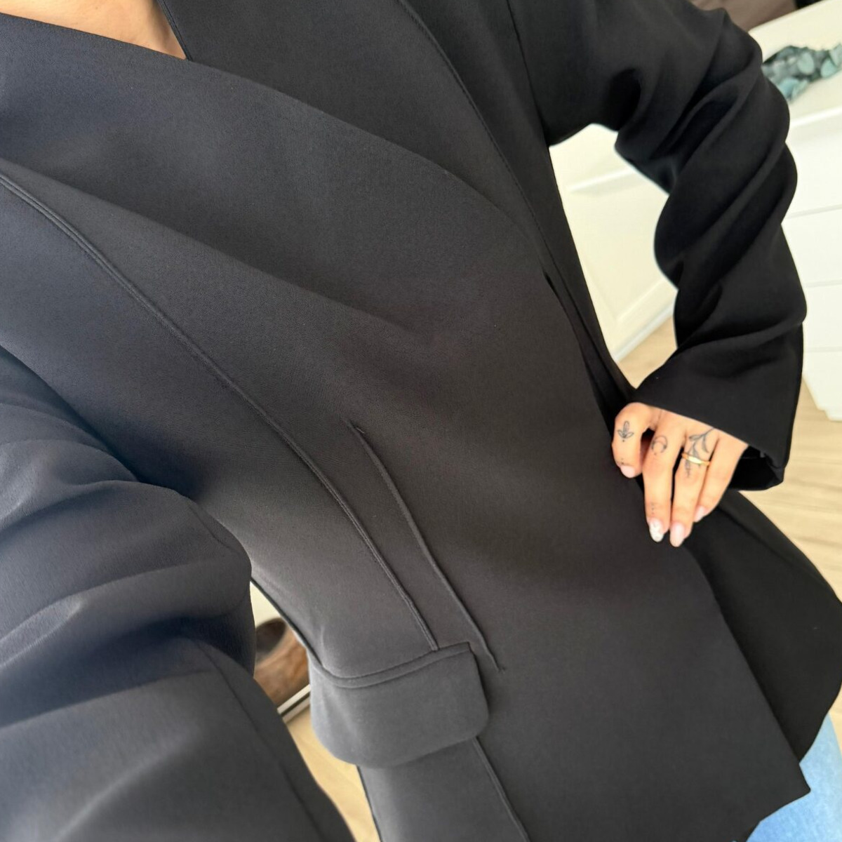 KT Brown Stand Collar Asymmetr - огляд і ціна Blazer Women Oversized