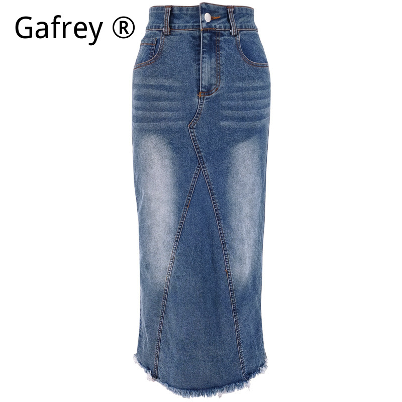 Women Denim Midi Skirt High Wa - огляд і ціна A-Line Skirt Midi