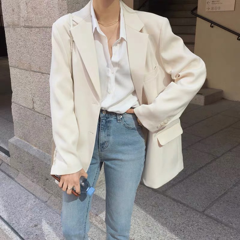 REALEFT Spring Autumn White Wo - огляд і ціна Blazer Women Oversized