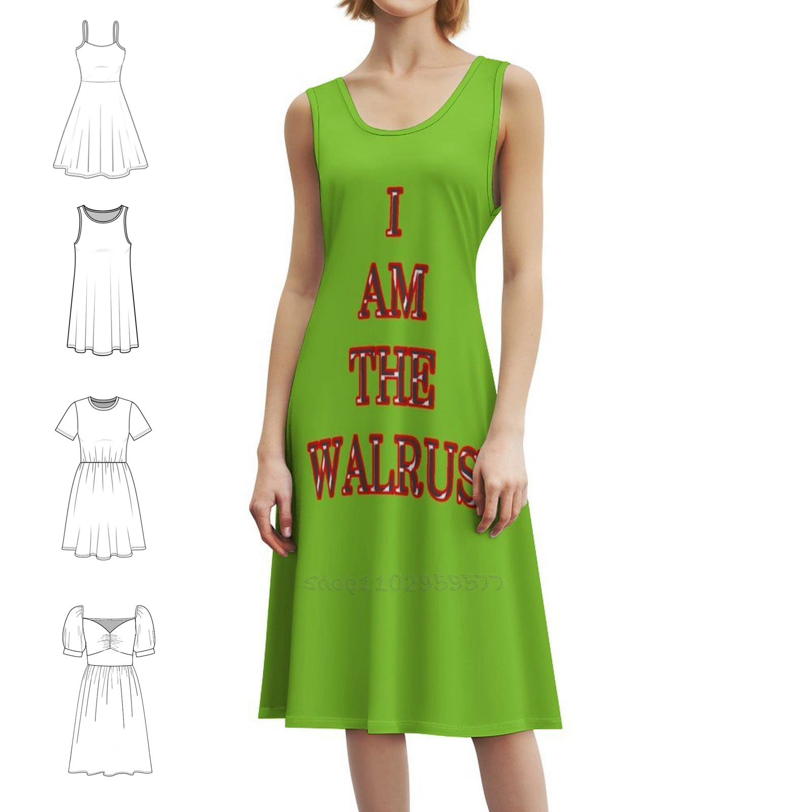I Am The Walrus Floral Smock D - огляд і ціна Smocked Dress Women