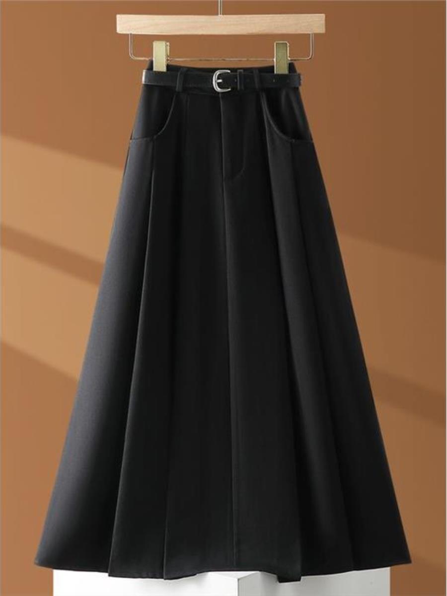 Gray Suit Style High Waist Sli - огляд і ціна A-Line Skirt Midi