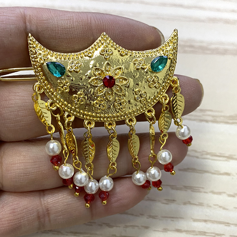 Ethiopian hair clip, emerald,  - огляд і ціна Women Fashion Qatar