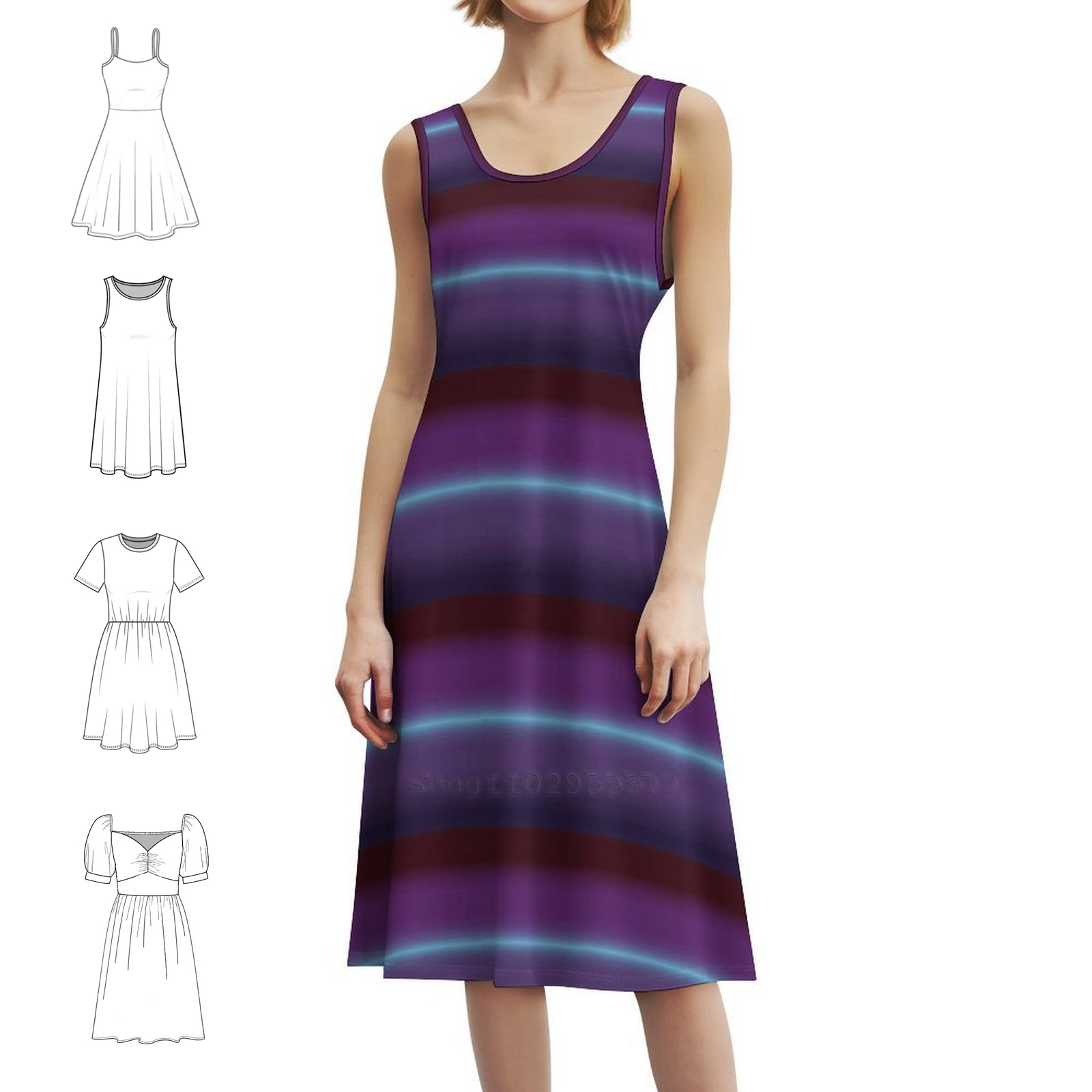 Gradient Floral Smock Dress Fo - огляд і ціна Smocked Dress Women