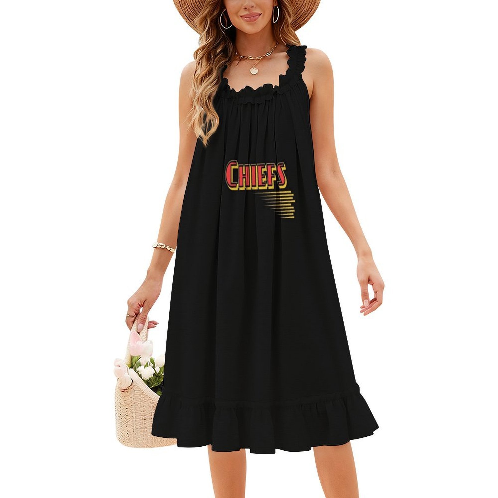 Kc Chiefs Retro Graphic Red Ye - огляд і ціна Smocked Dress Women
