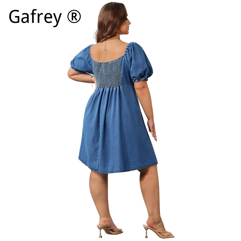 Women Summer Elastic Waist Den - огляд і ціна Smocked Dress Women
