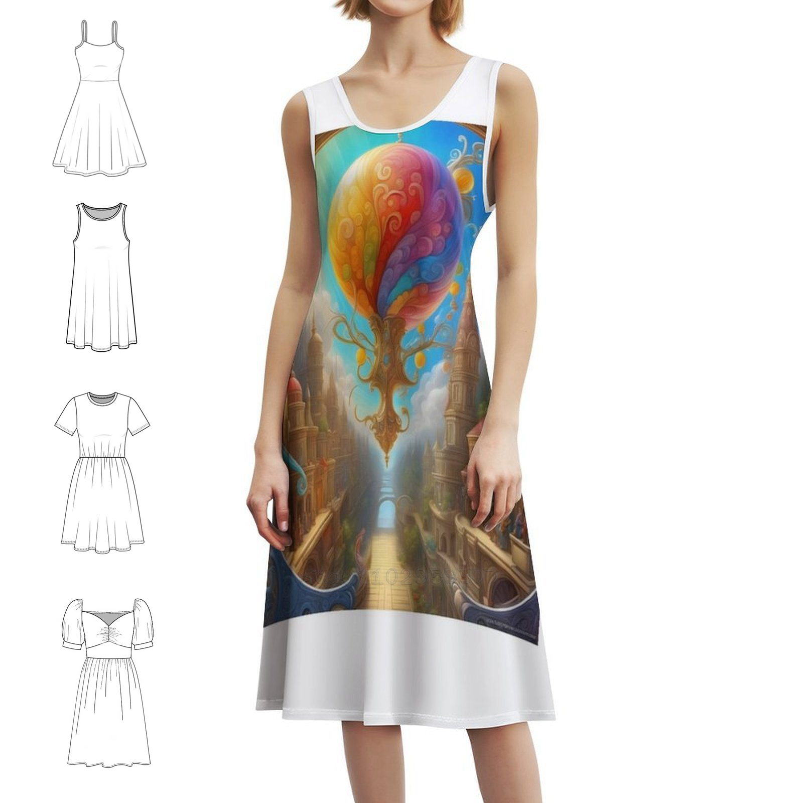 Painting Of Hope Floral Smock  - огляд і ціна Smocked Dress Women
