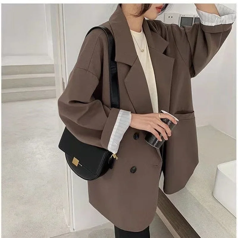 Vintage Brown Blazer Women Ele - огляд і ціна Blazer Women Oversized