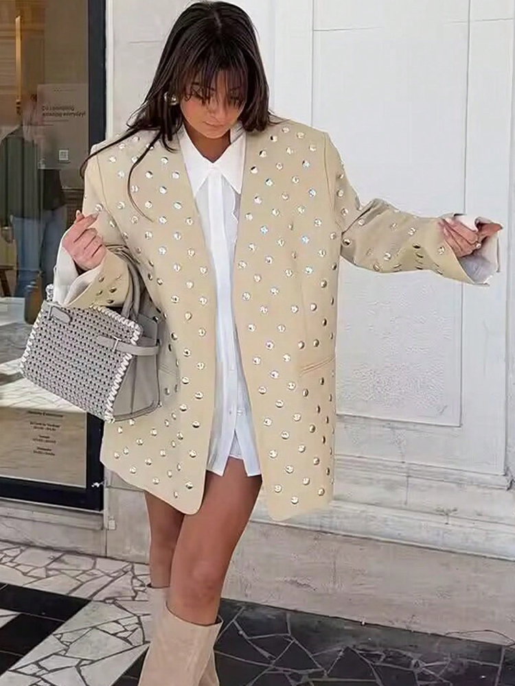 SLTNX Women's Rivet Decoration - огляд і ціна Blazer Women Oversized