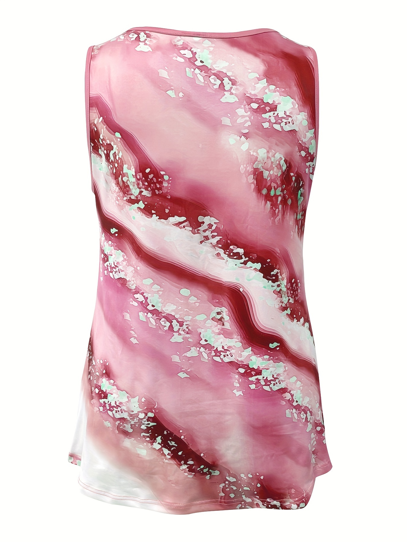 Plus Size Marble Print Tank To - огляд і ціна V Neck Cami Top