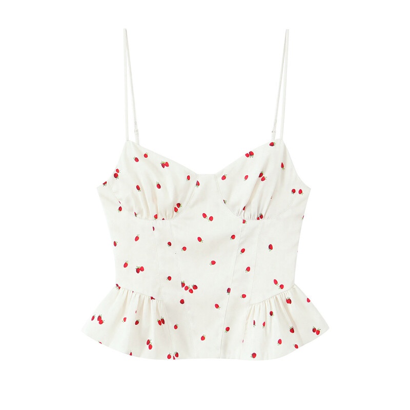2026Women Summer Outfits Straw - огляд і ціна V Neck Cami Top