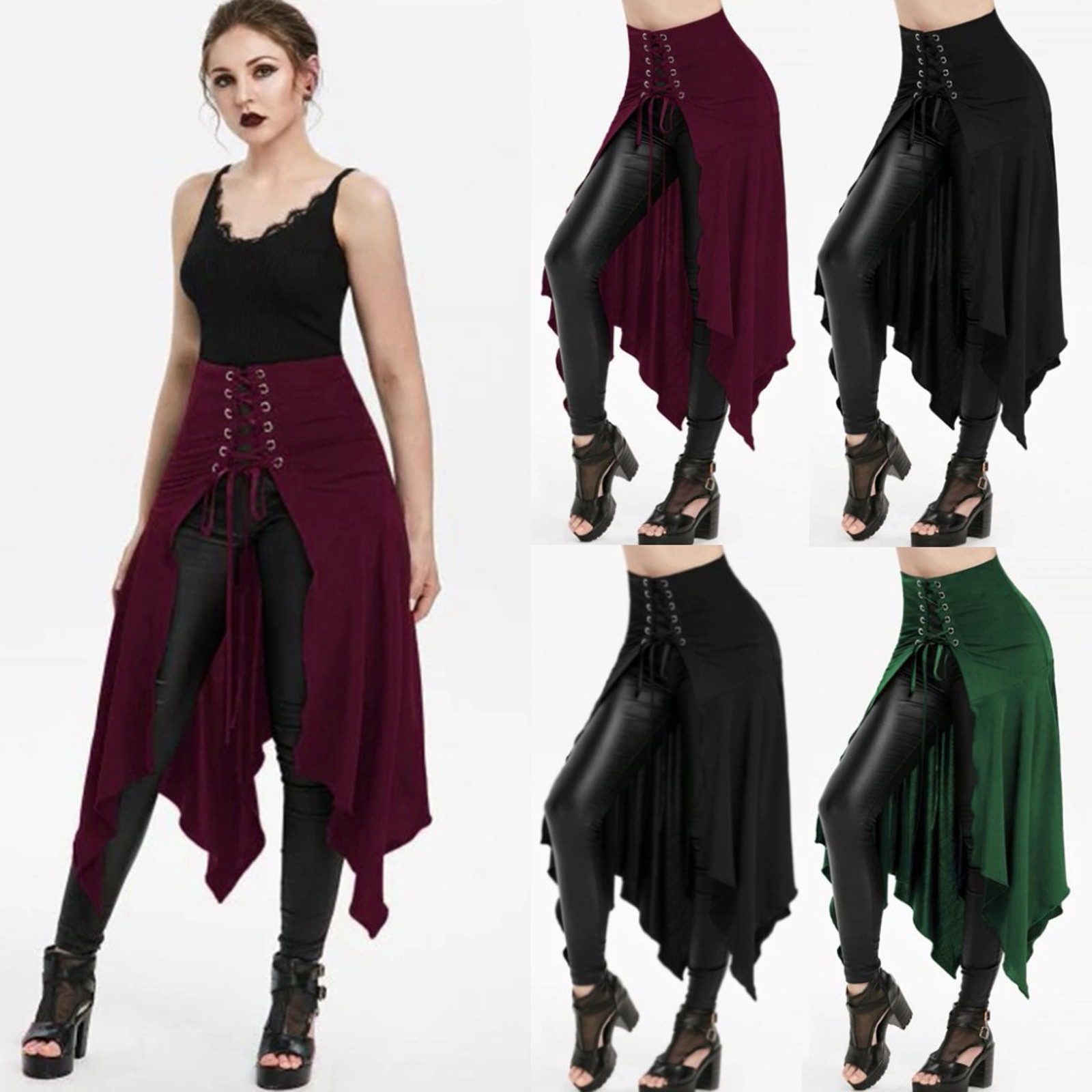 Gothic Skirt Black Medieval Vi - огляд і ціна Women'S Fashion Kilt