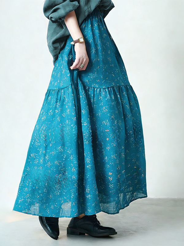 Floral Print High Waist A-Line - огляд і ціна A-Line Skirt Midi