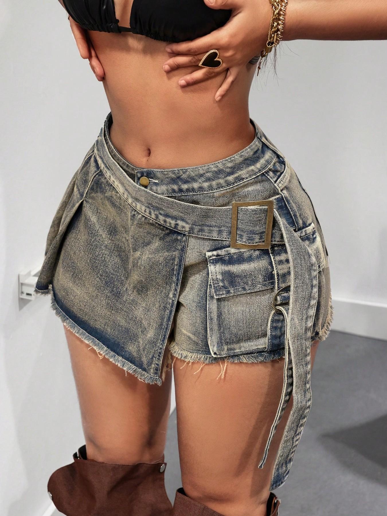 Vintage High Waist Denim Skirt - огляд і ціна Women'S Fashion Kilt